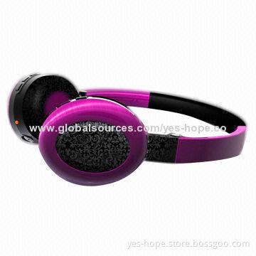 Wireless Bluetooth Stereo Headset with Mic, 2,402-2,480MHz Frequency, 20mW Rated Power